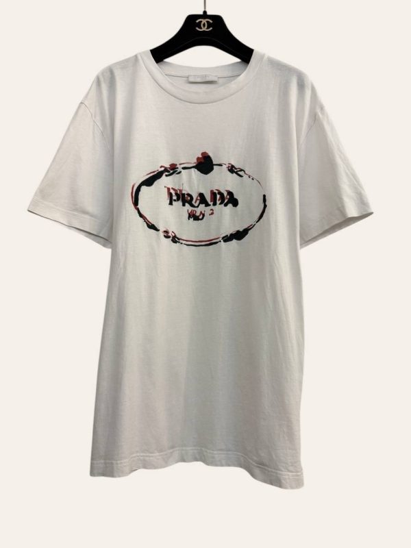 Prada Embroidered Logo T-Shirt