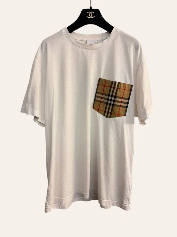 Burberry Checkered Pocket Oversized T-Shirt