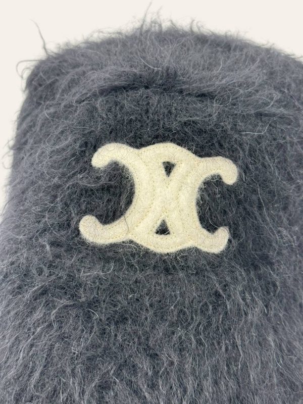 Celine Triomphe Bucket Hat in Brushed Mohair