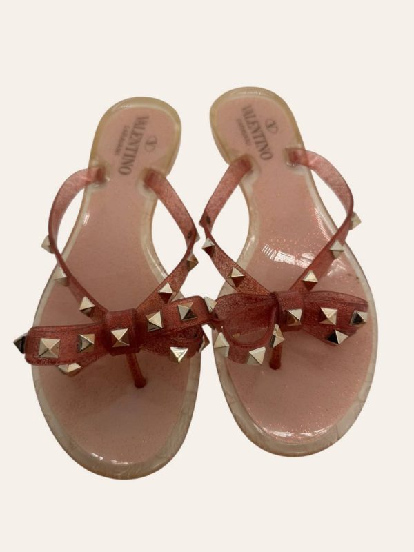 Valentino Rockstud Rubber Slides Size 37