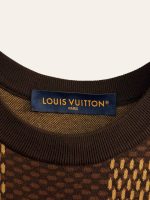 Louis Vuitton Damier Short-Sleeves Crewneck with LV Crystal Patch