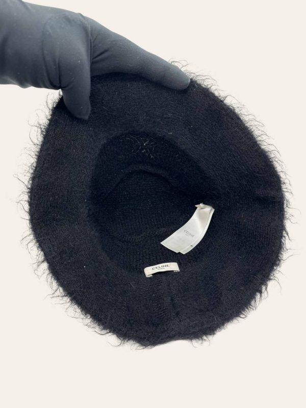 Celine Triomphe Bucket Hat in Brushed Mohair