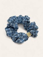 Miu Miu Checked Poplin Scrunchie