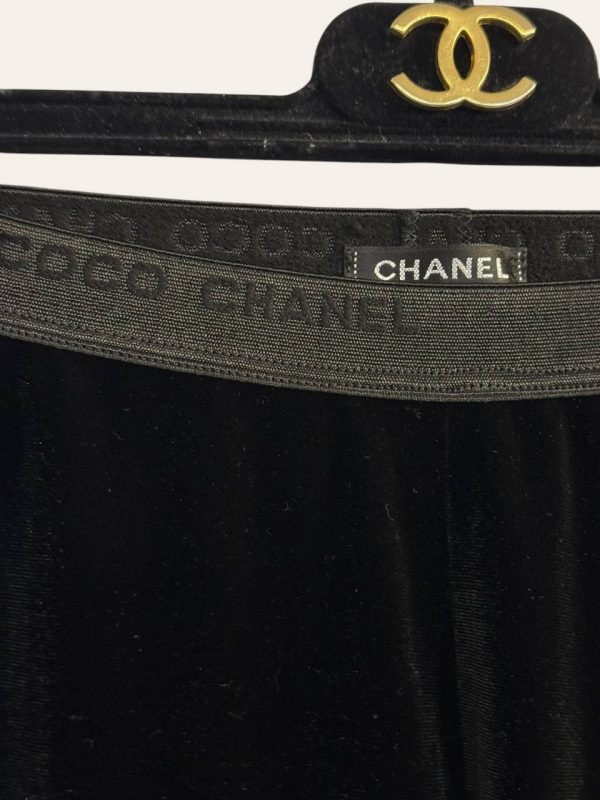 Chanel CC Velvet Leggings