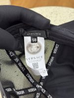 Versace Leather Mesh Logo Hat