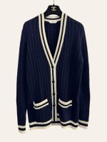 Saint Laurent Cable Knit Cashmere Cardigan