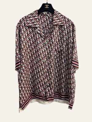 Dior Oblique Silk Short Sleeved Shirt