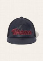 Versace Leather Mesh Logo Hat