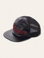 Versace Leather Mesh Logo Hat