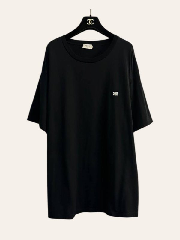 Celine Triomphe Embroidered Logo T-Shirt