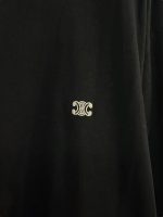 Celine Triomphe Embroidered Logo T-Shirt