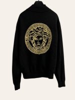 Versace Embroidered Medusa Cardigan Jacket