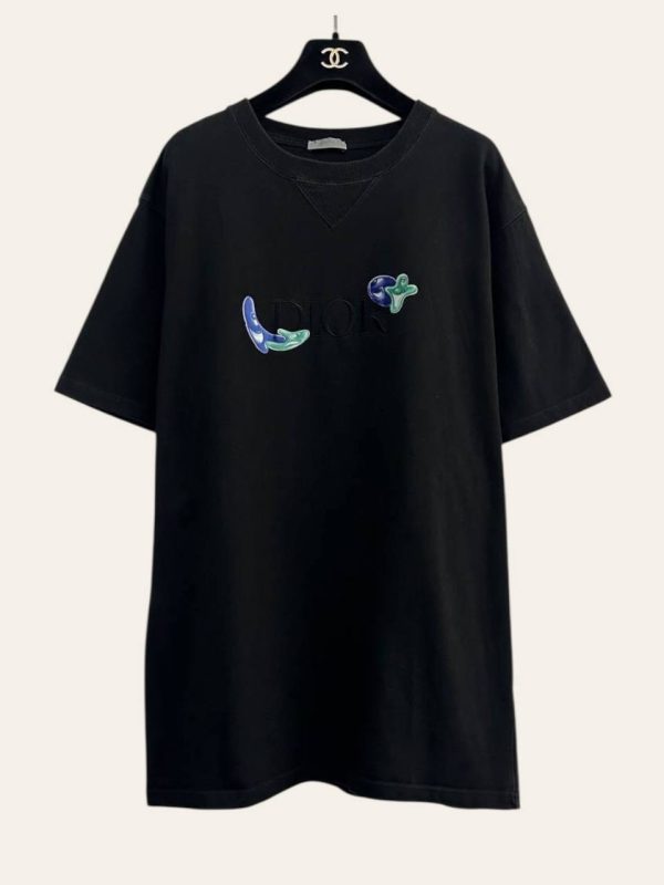 Dior X Kenny Scharf Embroidered Logo T-Shirt