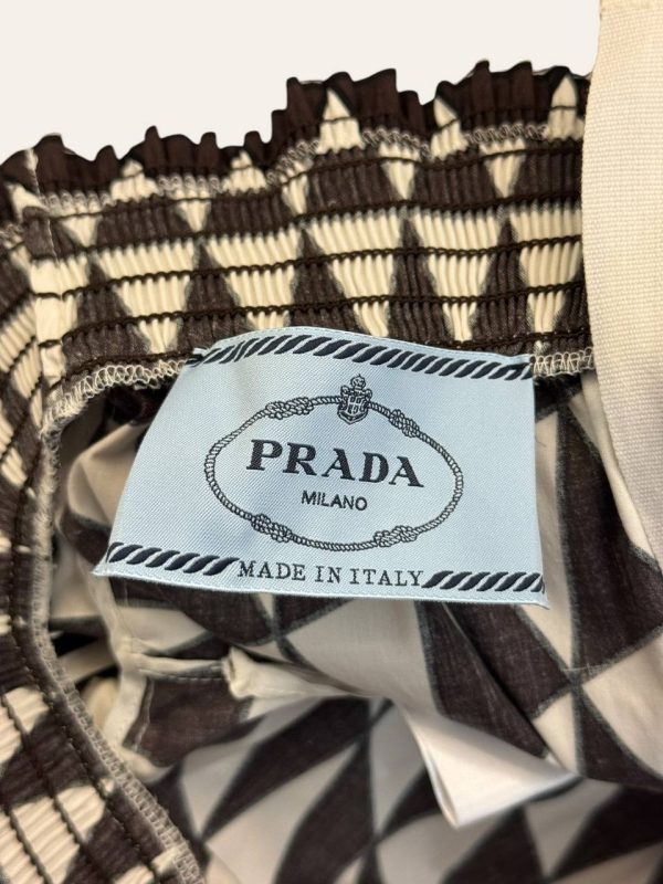 Prada Off Shoulder Triangle Dress