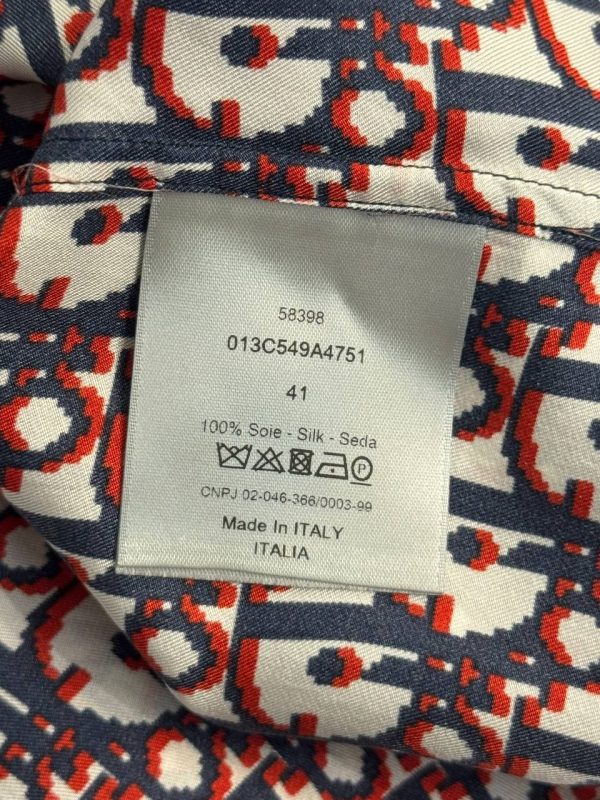 Dior Oblique Silk Short Sleeved Shirt