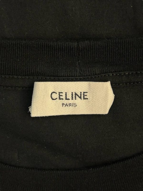 Celine Triomphe Embroidered Logo T-Shirt