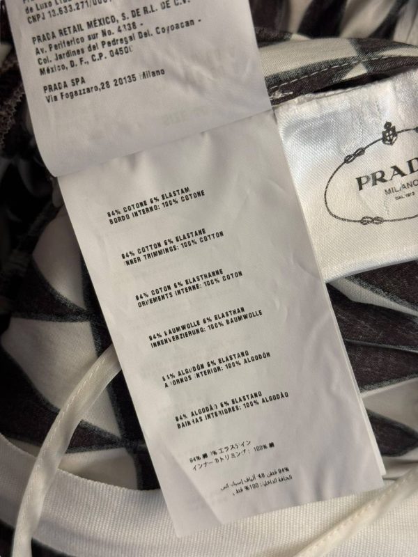 Prada Off Shoulder Triangle Dress