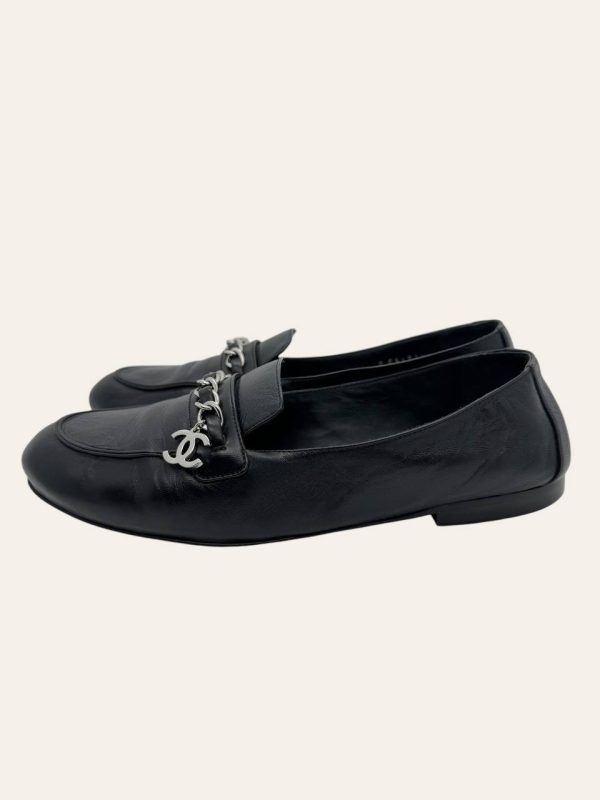 Chanel CC Charm Loafer Size 37.5