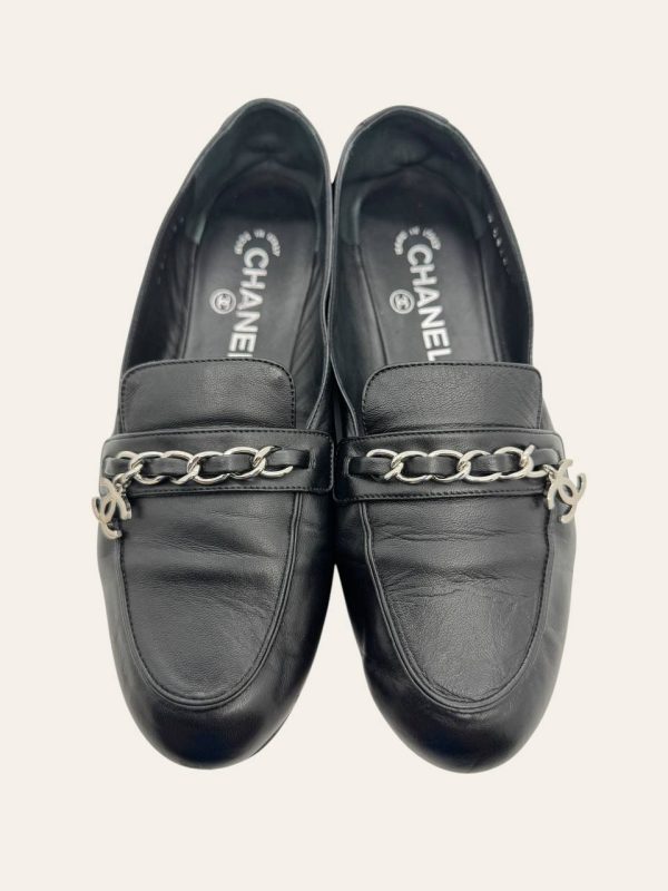 Chanel CC Charm Loafer Size 37.5