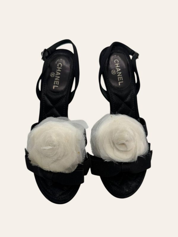 Chanel Camellia Heels Size 34.5
