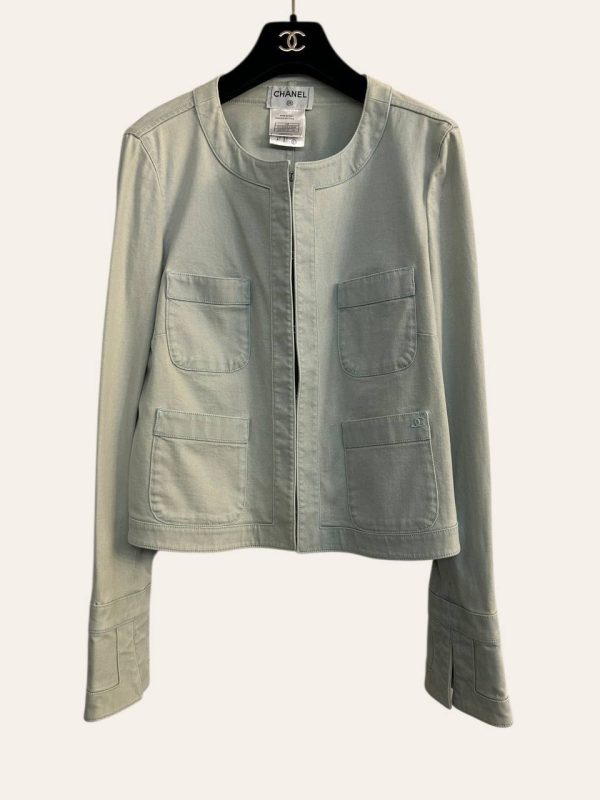 Chanel Denim Jacket + Skirt Set