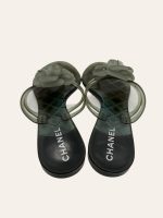 Chanel Camellia Rubber Sandal Size 38