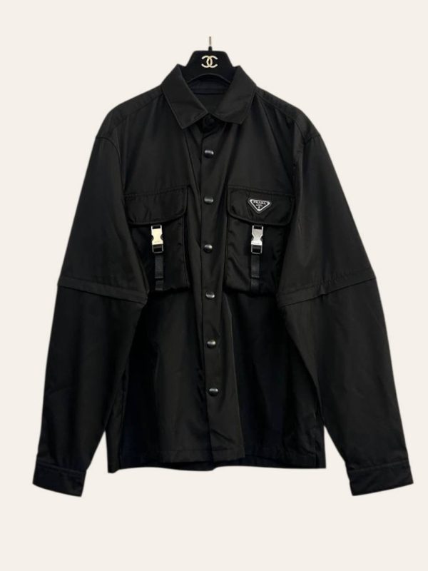 Prada Re-Nylon Shirt with Removable Sleeves