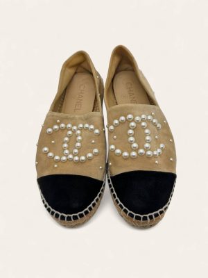 Chanel Pearl Espadrilles Size 37