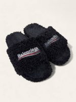 Balenciaga Shearling Slides Size 41