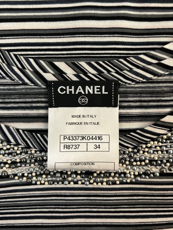 Chanel Pearl Details CC Top