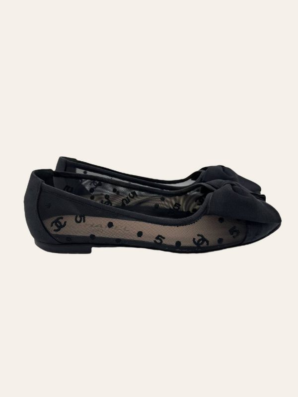 Chanel CC No. 5 Mesh Ballet Flat Size 36.5