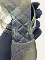 Chanel Camellia Rubber Sandal Size 38