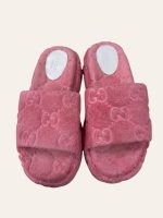 Gucci Monogram Platform Slides Size 36