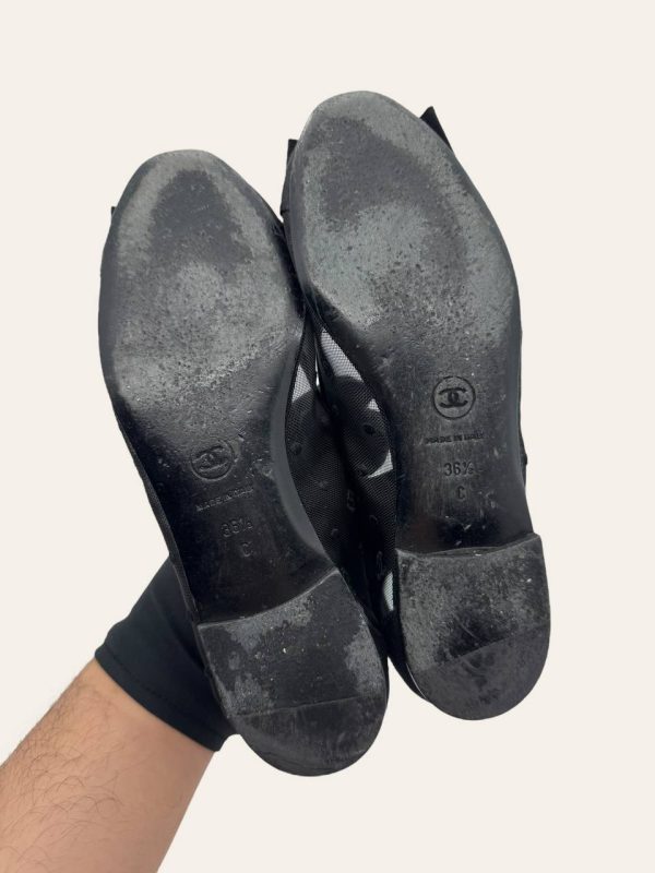 Chanel CC No. 5 Mesh Ballet Flat Size 36.5