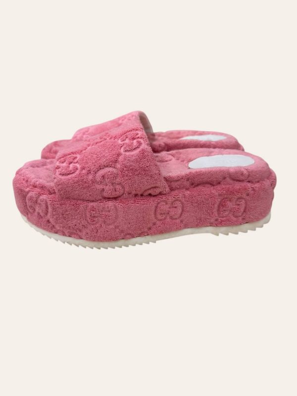 Gucci Monogram Platform Slides Size 36