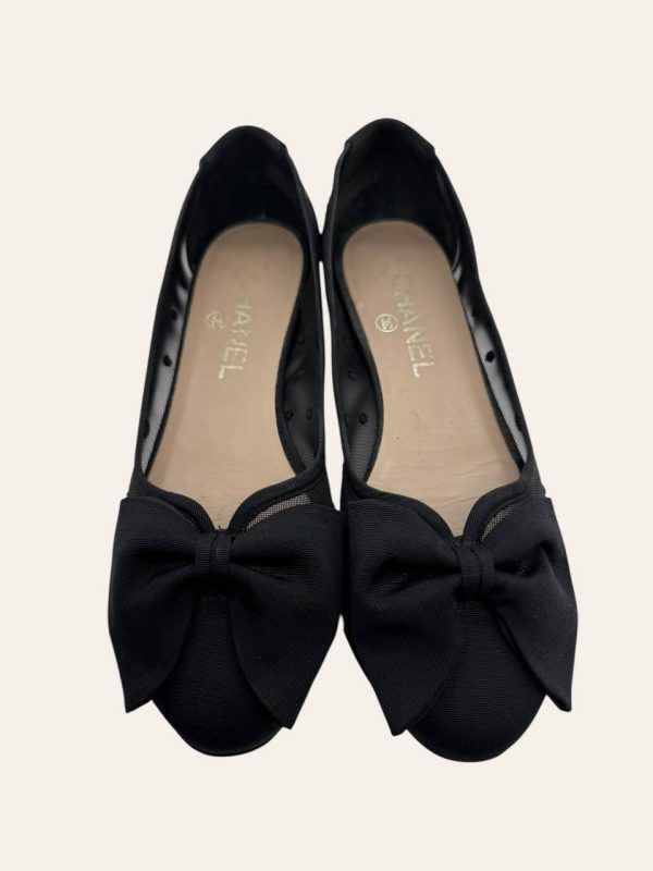 Chanel CC No. 5 Mesh Ballet Flat Size 36.5