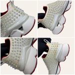 Christian Louboutin Neoprene Spike Sock Sneaker Size 37