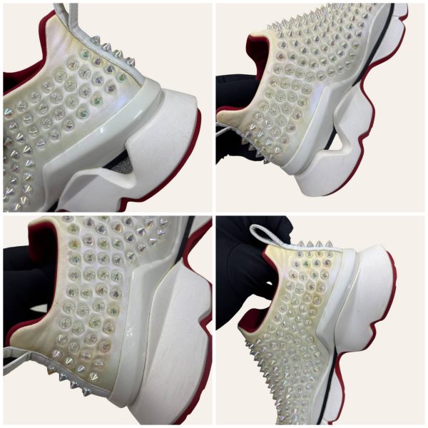 Christian Louboutin Neoprene Spike Sock Sneaker Size 37