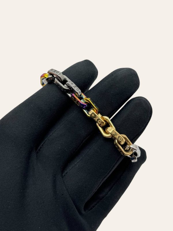 Louis Vuitton Rainbow Monogram Chain Link Bracelet