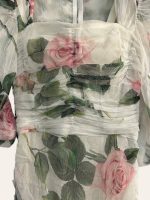 Dolce & Gabbana Floral Tulle Midi Dress