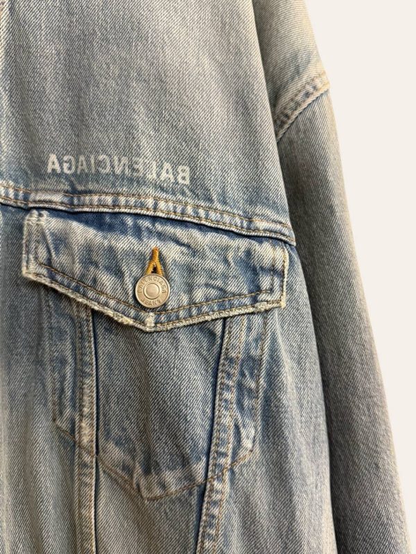 Balenciaga Oversized Logo Denim Jacket