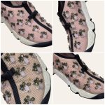 Dior Pink Mesh Fusion Embellished Sneaker Size 36