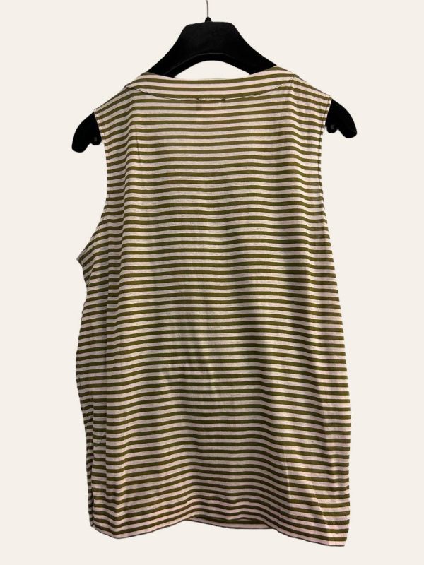 Chanel CC Striped Sleeveless Top