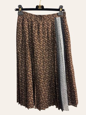 Burberry Logo Silk Skirt