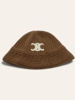 Celine Cashmere Triomphe Cloche Beanie