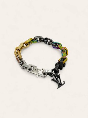 Louis Vuitton Rainbow Monogram Chain Link Bracelet