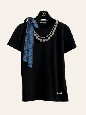 Miu Miu Rhinestone T-Shirt