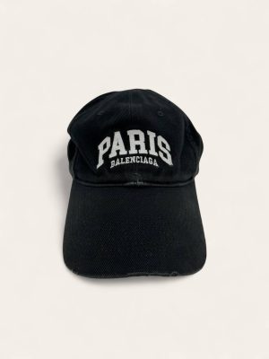 Balenciaga Distressed Logo Hat