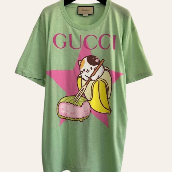 Gucci Cat Banana Daifuku Oversized T-Shirt