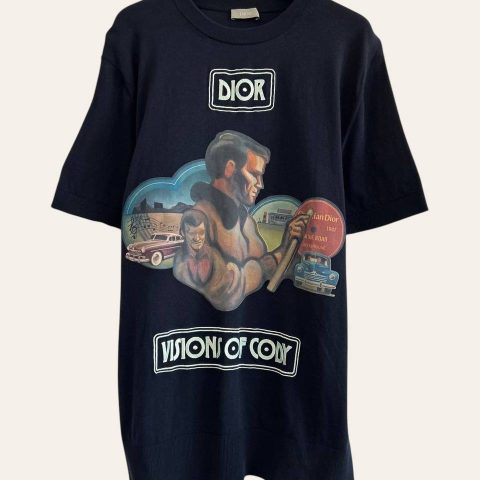 Dior X Jack Kerouac Embroidered Logo Top